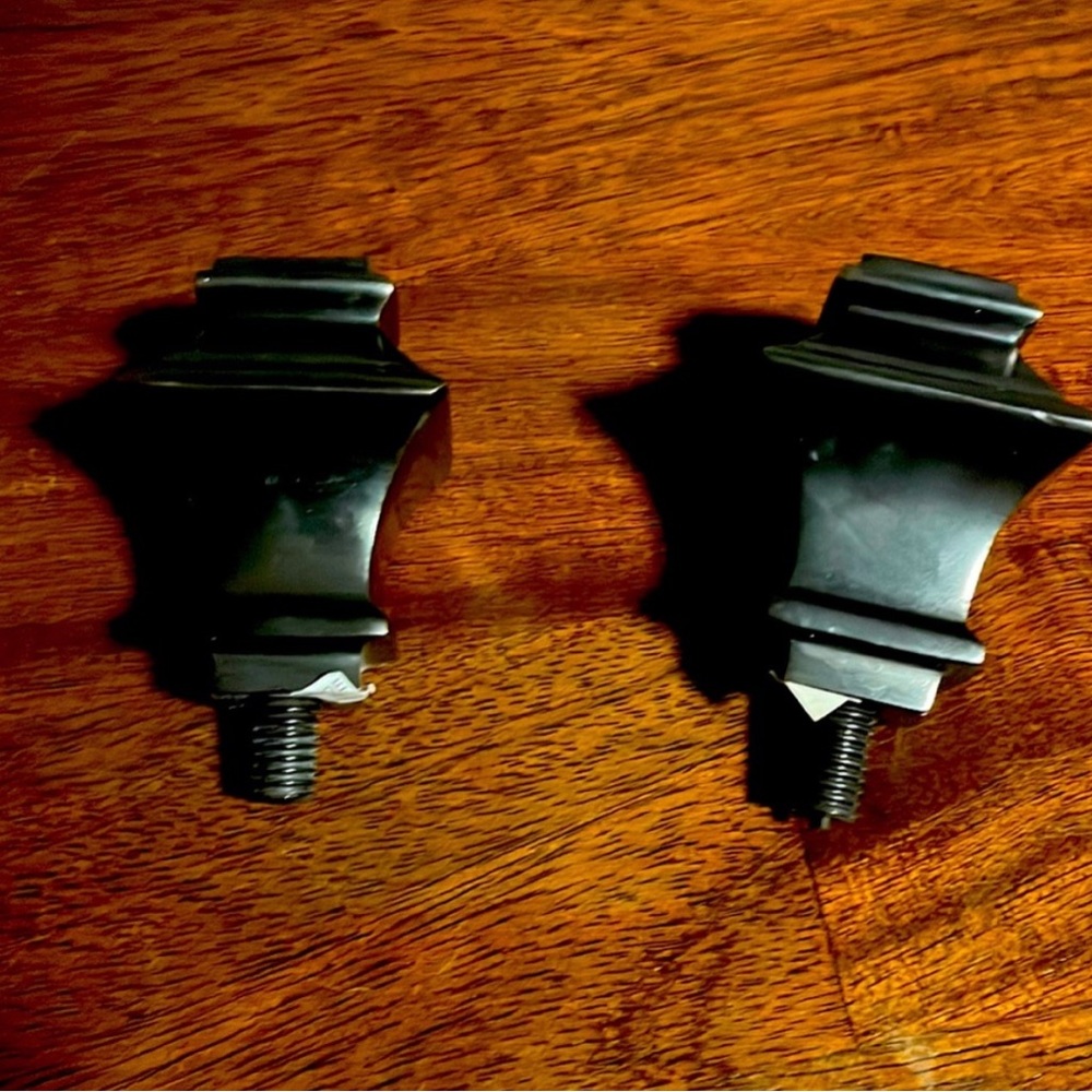 Set of 2 Pottery Barn Parker Square finials  Aged Bronze Tone